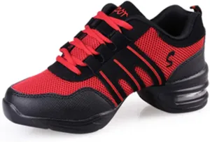 SWDZM Women's Dance Shoes,Breathable Fashion Sneakers,Split-Sole Dance Jazz Shoes,Mesh Outdoor Shoes 729