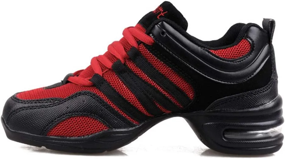 SWDZM Women's Dance Shoes,Breathable Fashion Sneakers,Split-Sole Dance Jazz Shoes,Mesh Outdoor Shoes 729