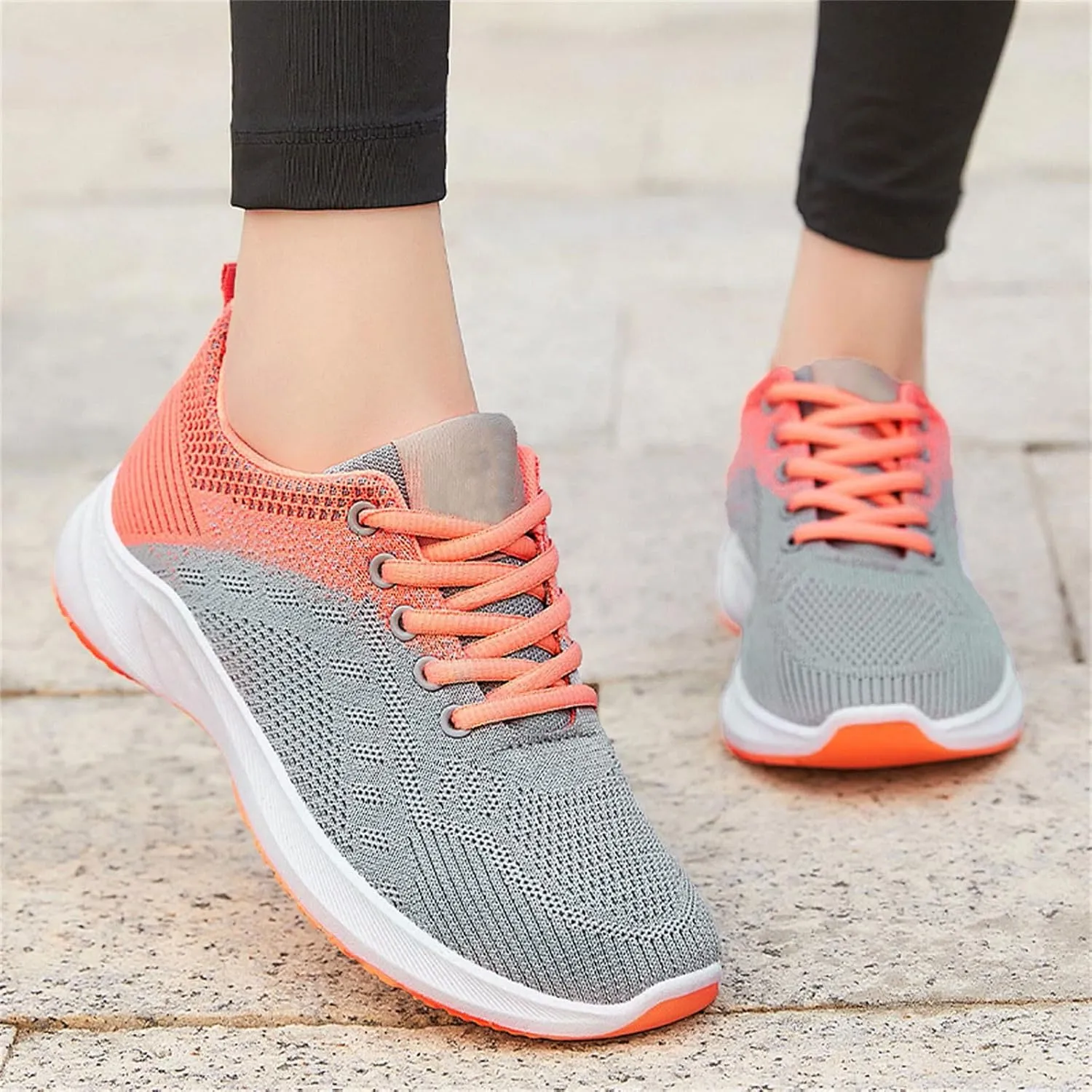 Tennis Shoes for Women, Womens Fashion Sneakers Comfort Wear Orthowear Shoes, Air Cushion Mesh Breathable Sneakers Walking Shoe for Workout Sports Tenis para Mujeres