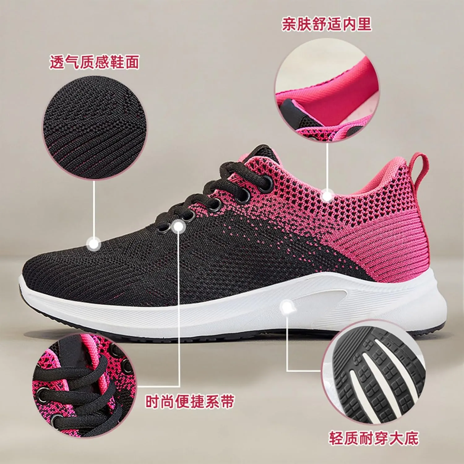 Tennis Shoes for Women, Womens Fashion Sneakers Comfort Wear Orthowear Shoes, Air Cushion Mesh Breathable Sneakers Walking Shoe for Workout Sports Tenis para Mujeres