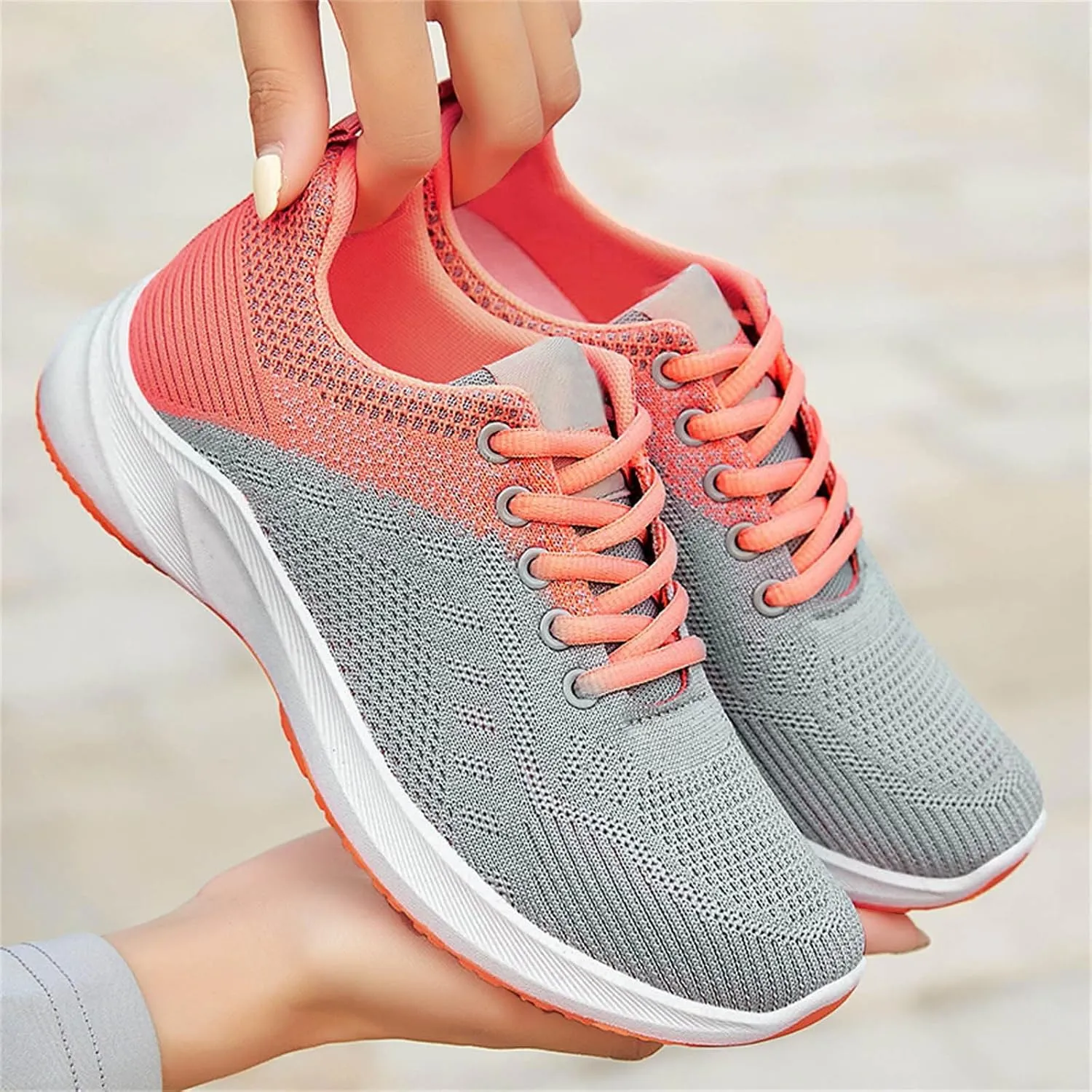 Tennis Shoes for Women, Womens Fashion Sneakers Comfort Wear Orthowear Shoes, Air Cushion Mesh Breathable Sneakers Walking Shoe for Workout Sports Tenis para Mujeres