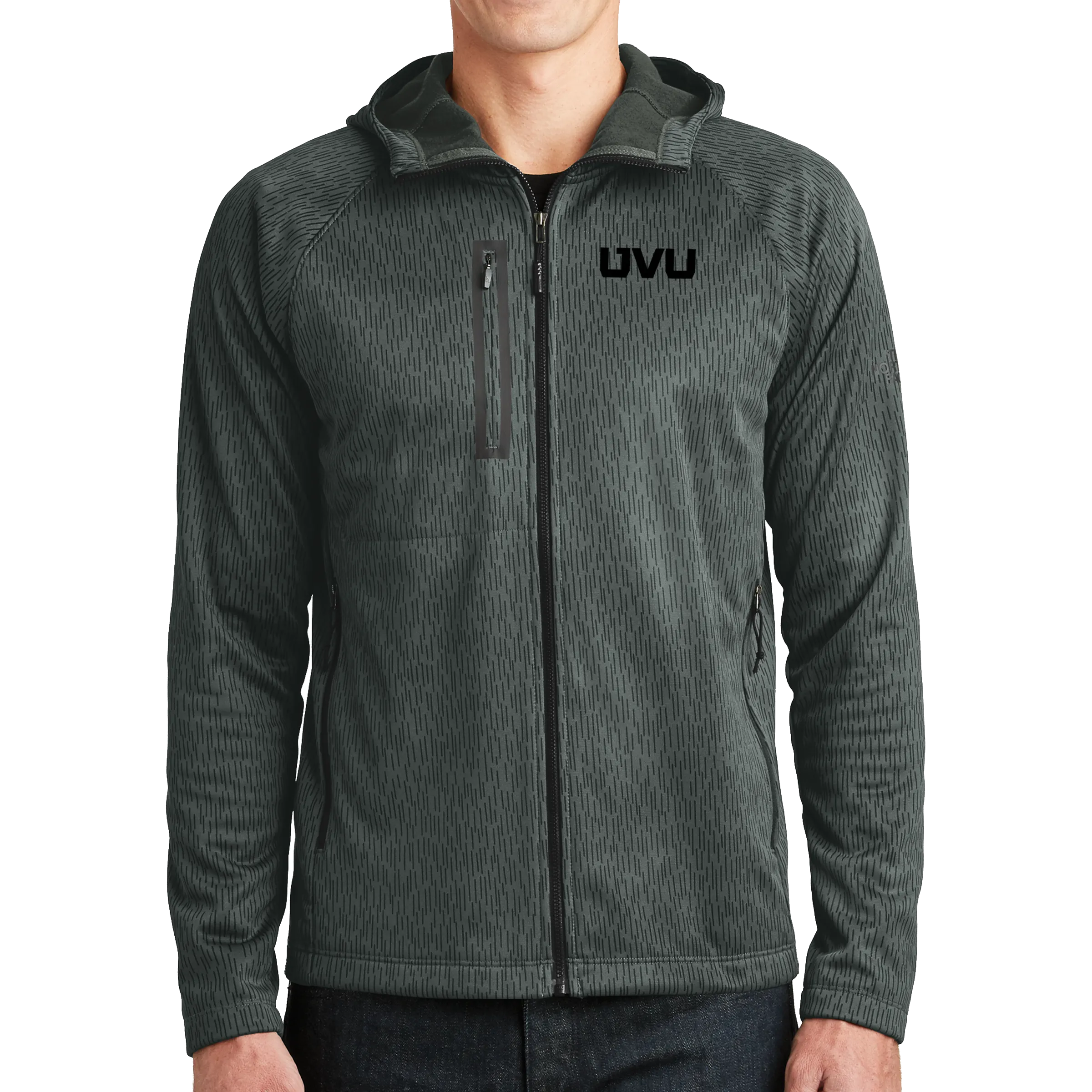 The North Face Canyon Flats Fleece Hooded Jacket- Mono Emb