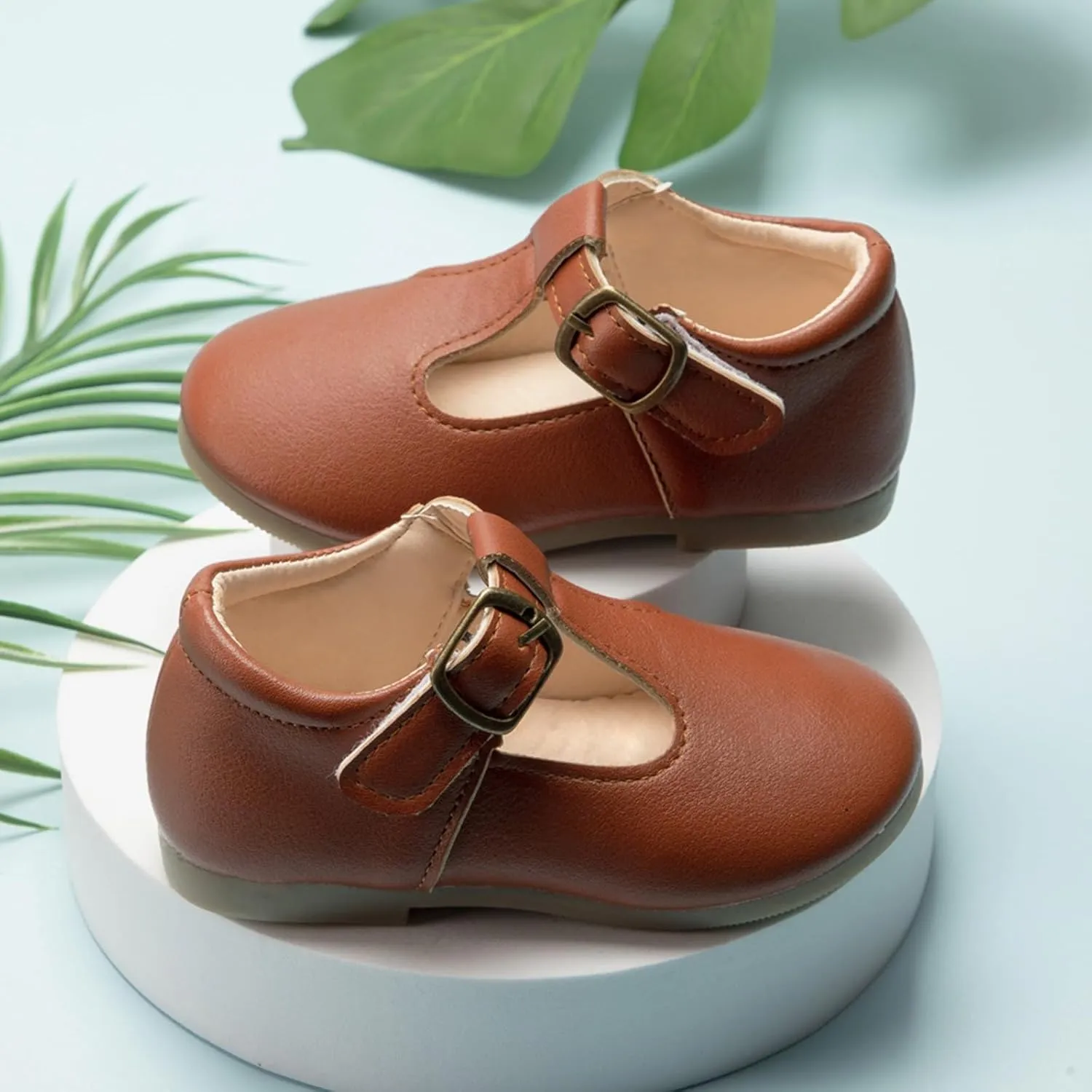 Toddler Girl Mary Jane Dress Shoes School Oxford Flats for Girl Wedding Party Shoes T-Strap Kids Uniform Shoes