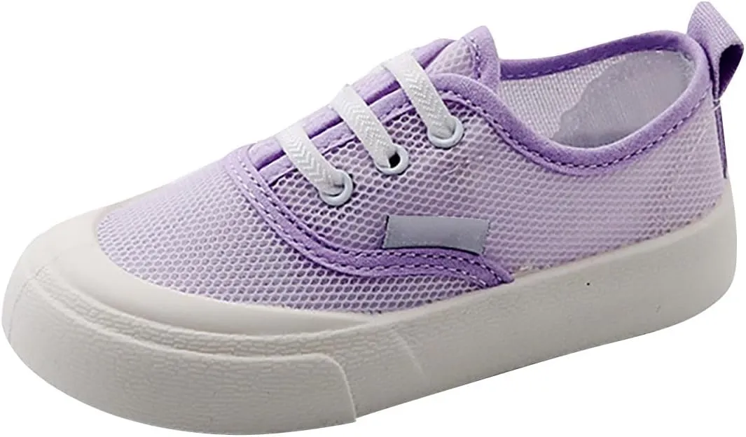 Toddler Kids Canvas Flats Shoes Single Mesh Breathable Casual Slip On Shoes for Girls Baby Canvas Sneakers Boys