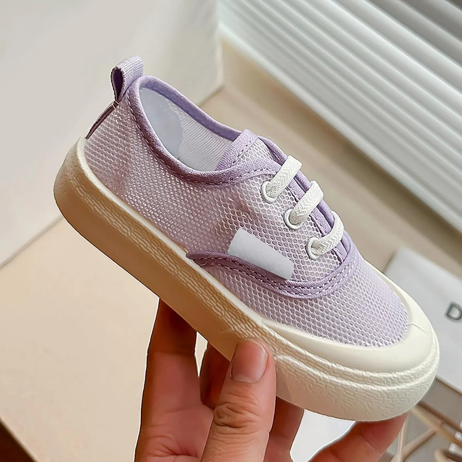 Toddler Kids Canvas Flats Shoes Single Mesh Breathable Casual Slip On Shoes for Girls Baby Canvas Sneakers Boys