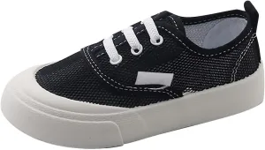 Toddler Kids Canvas Flats Shoes Single Mesh Breathable Casual Slip On Shoes for Girls Baby Canvas Sneakers Boys