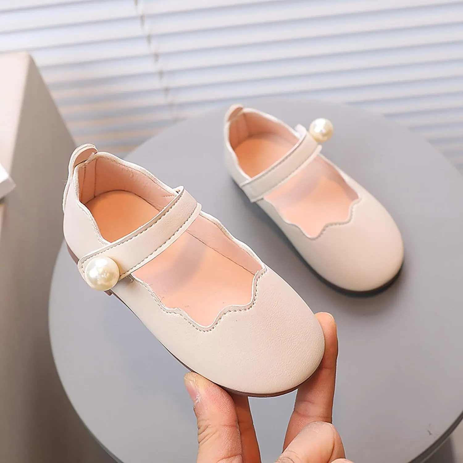 Toddler Little Girls Flower Dress Shoes Mary Jane Ballet Flat Princess Comfy Soft Pary School Wedding Shoes