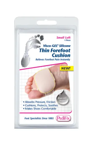 Visco-gel Silicone Thin Forefoot Cushion Small Left