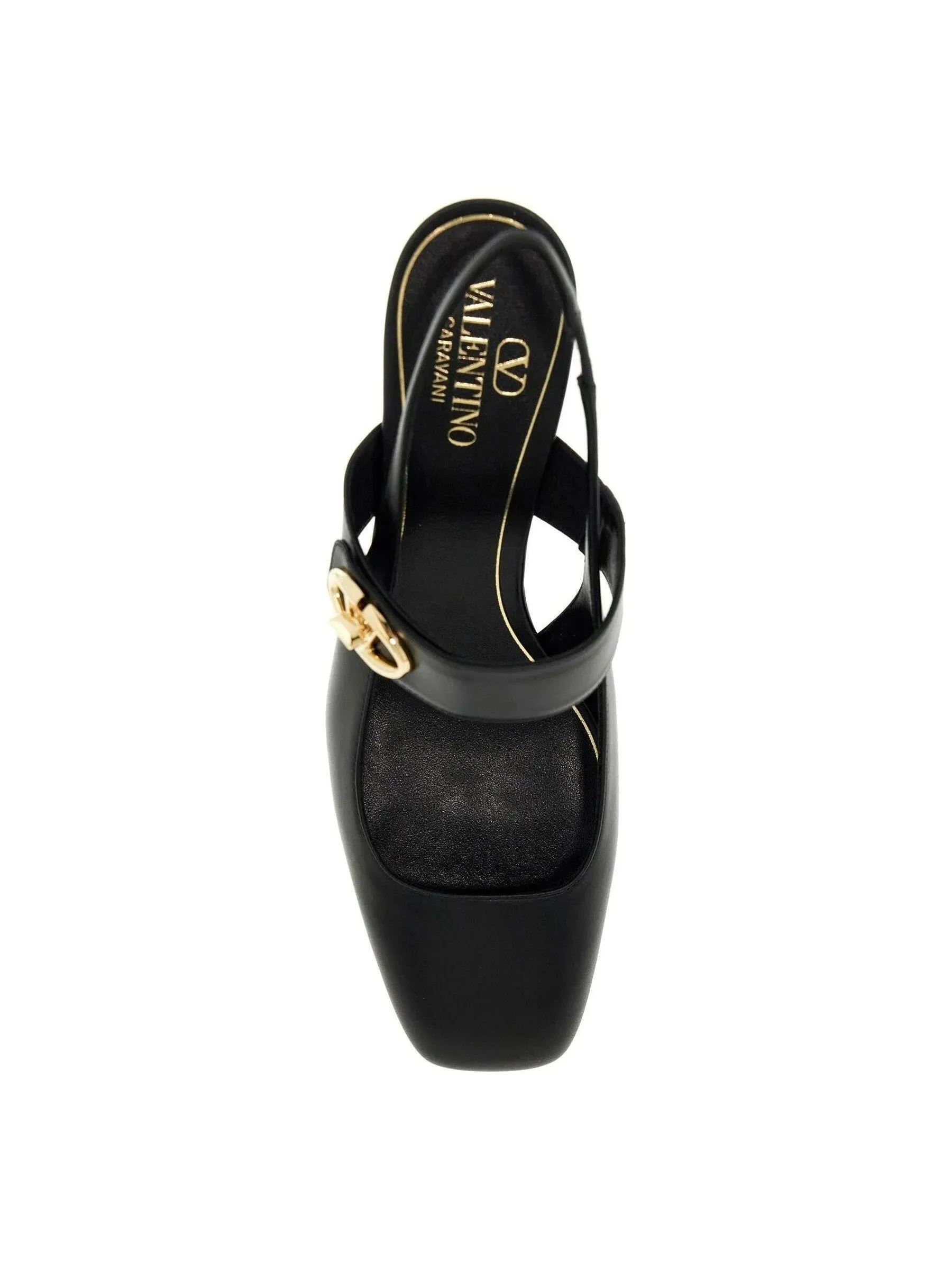VLogo Locker Leather Mary-Jane Pumps