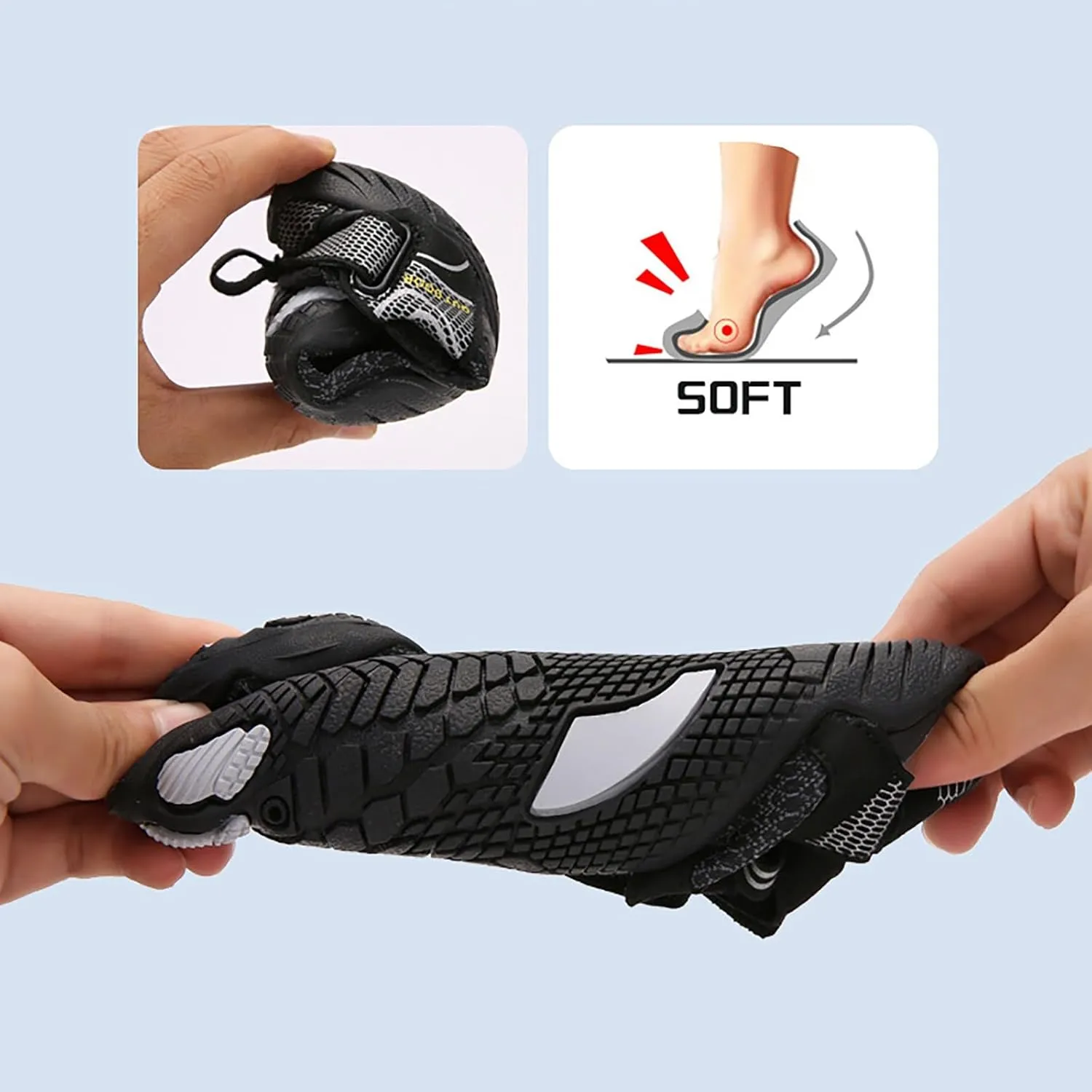 Water Shoes for Women Closed Toe Non Slip Womens Water Hiking Shoes Water Shoes Men Wide Width Quick Drying Sports Aqua Shoes for Pool Beach Surf Water Park Yoga