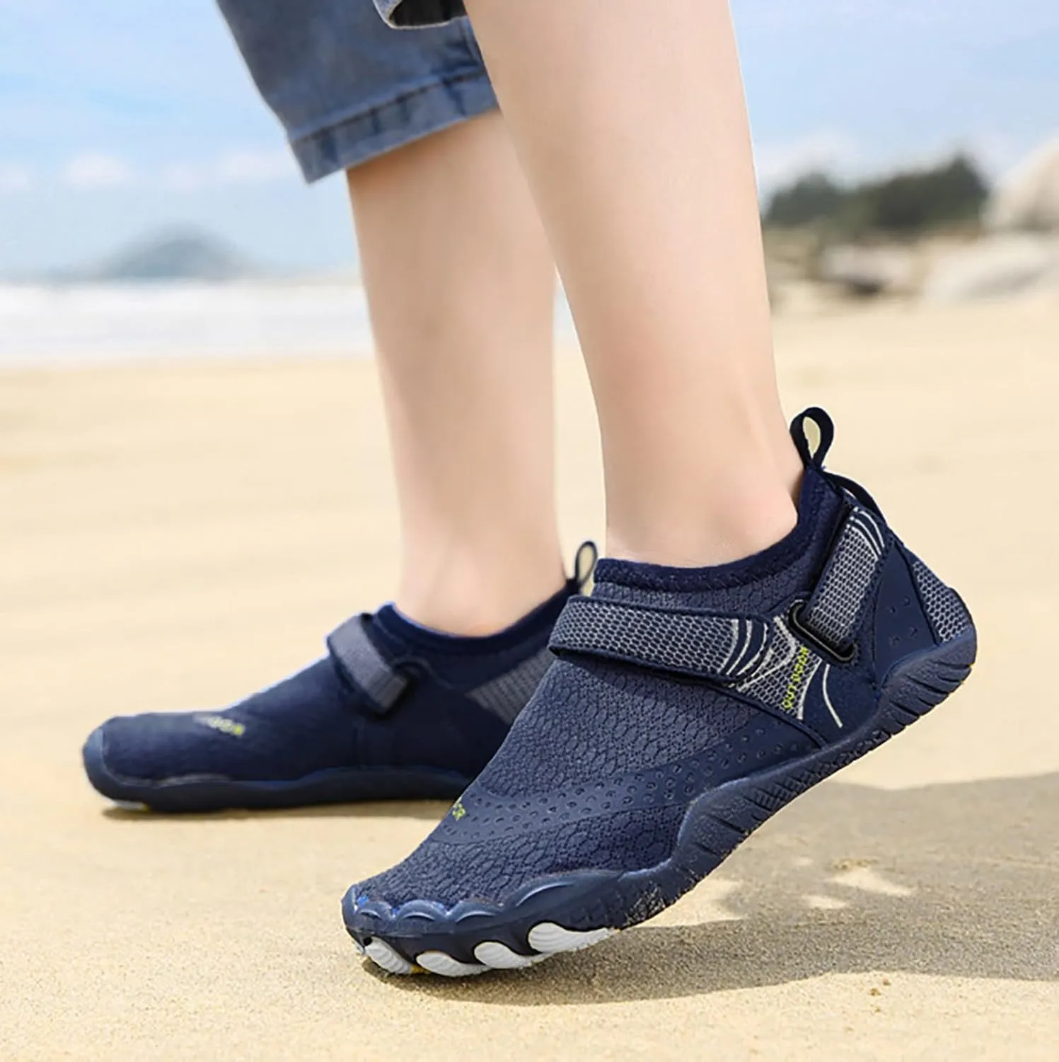 Water Shoes for Women Closed Toe Non Slip Womens Water Hiking Shoes Water Shoes Men Wide Width Quick Drying Sports Aqua Shoes for Pool Beach Surf Water Park Yoga