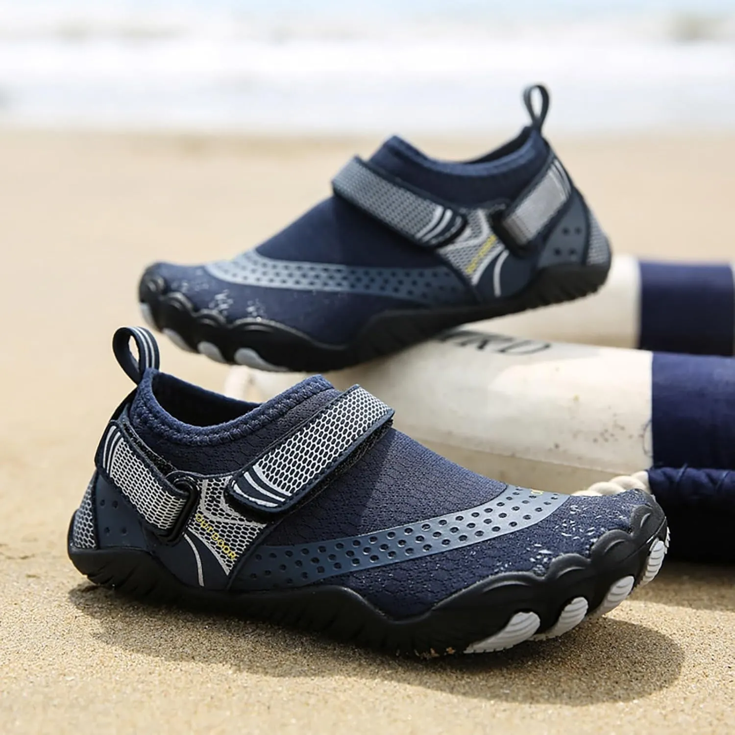 Water Shoes for Women Closed Toe Non Slip Womens Water Hiking Shoes Water Shoes Men Wide Width Quick Drying Sports Aqua Shoes for Pool Beach Surf Water Park Yoga