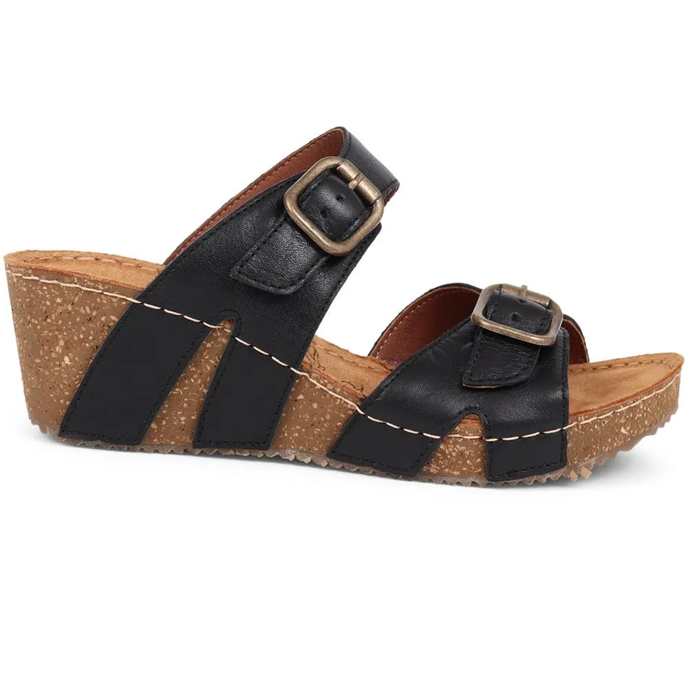 Wedge Heeled Mules  - MUYA39013 / 325 538