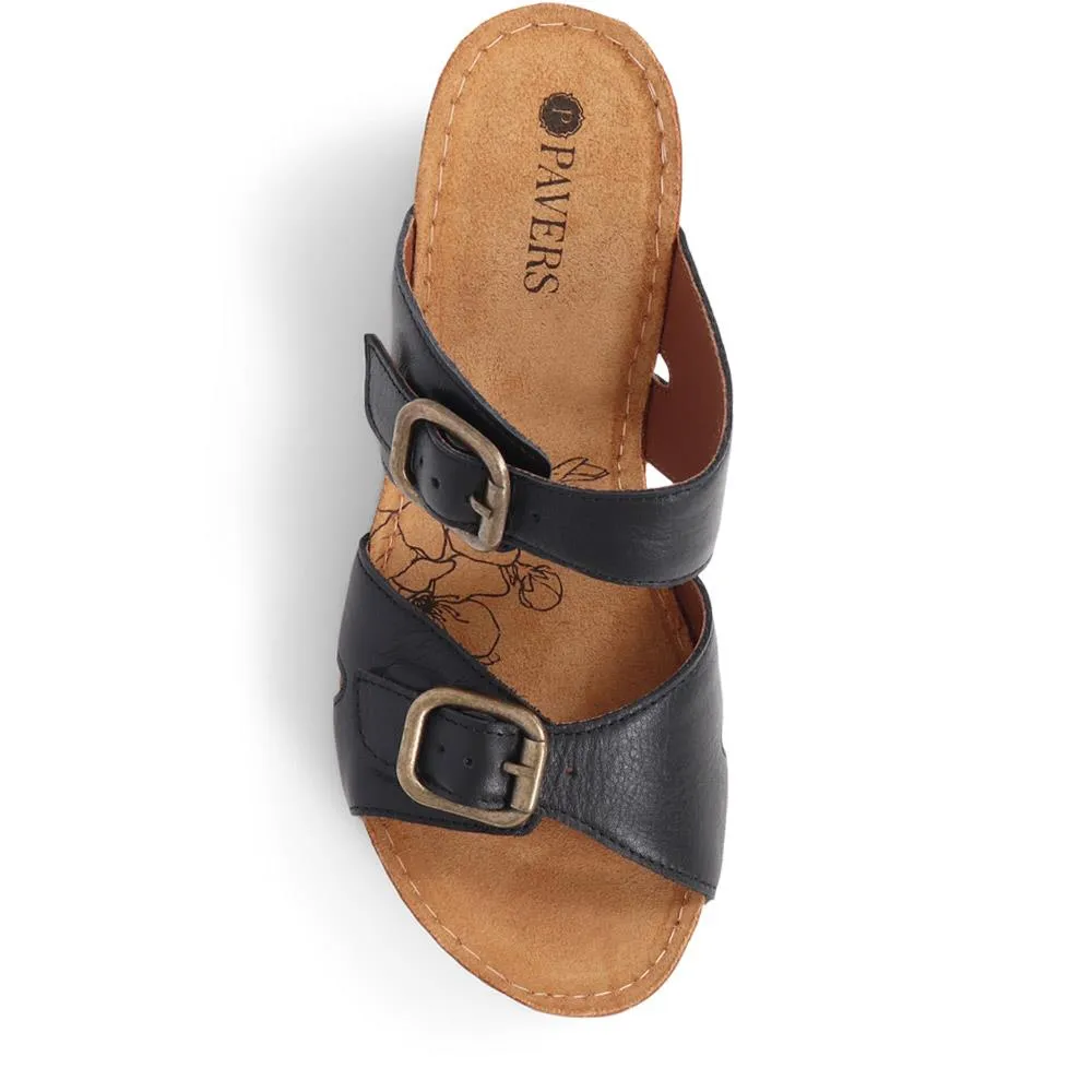 Wedge Heeled Mules  - MUYA39013 / 325 538