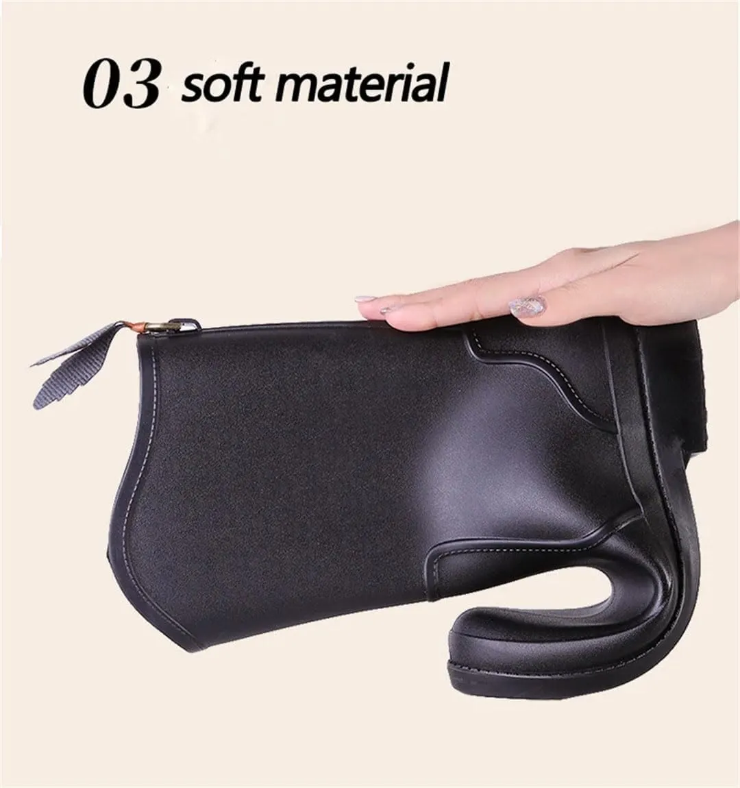Women Rubber Rainboots Rain Boots Slip-On Rubber For Shoes Waterproof Non-Slip Wear-Resistant Water Boots