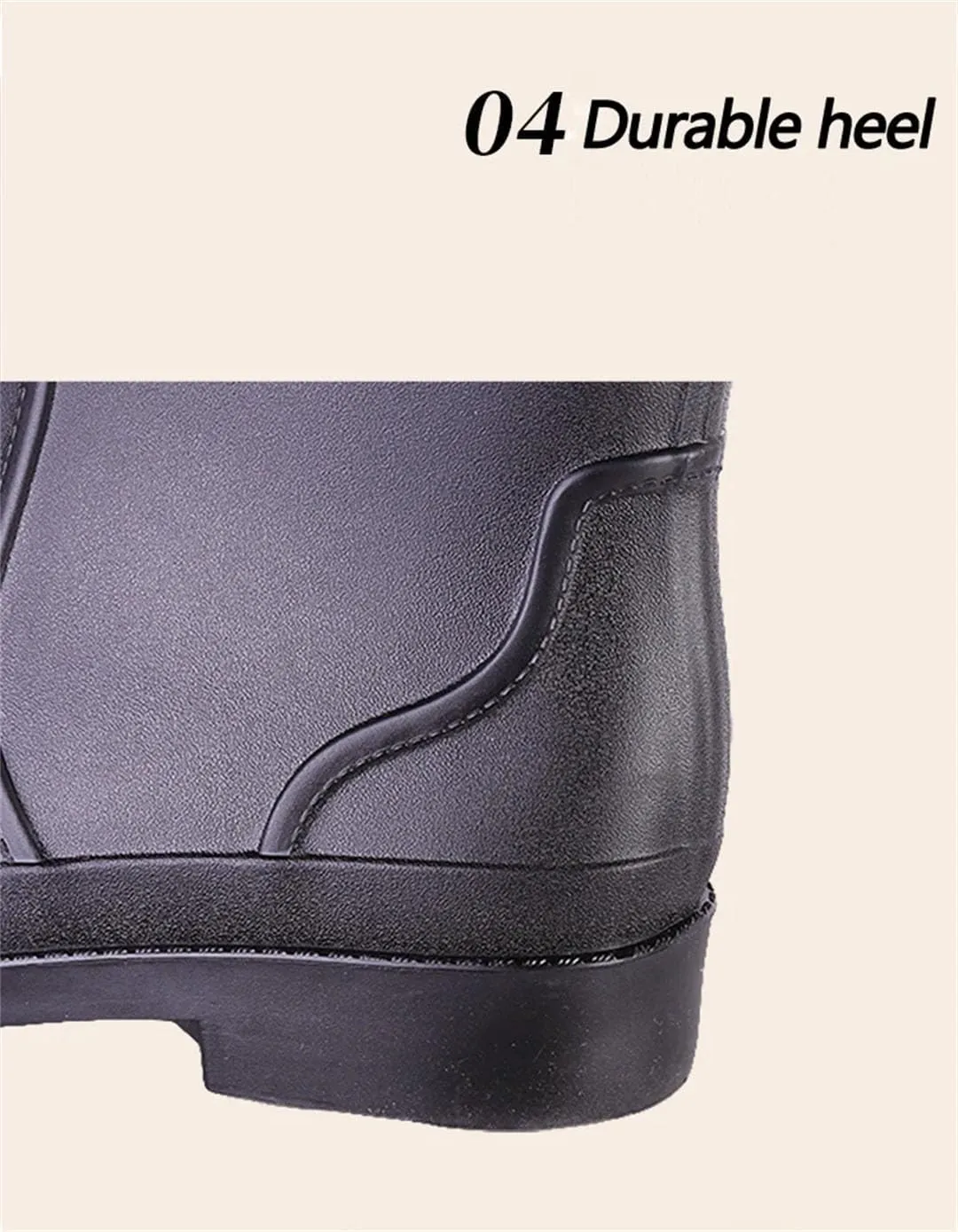 Women Rubber Rainboots Rain Boots Slip-On Rubber For Shoes Waterproof Non-Slip Wear-Resistant Water Boots