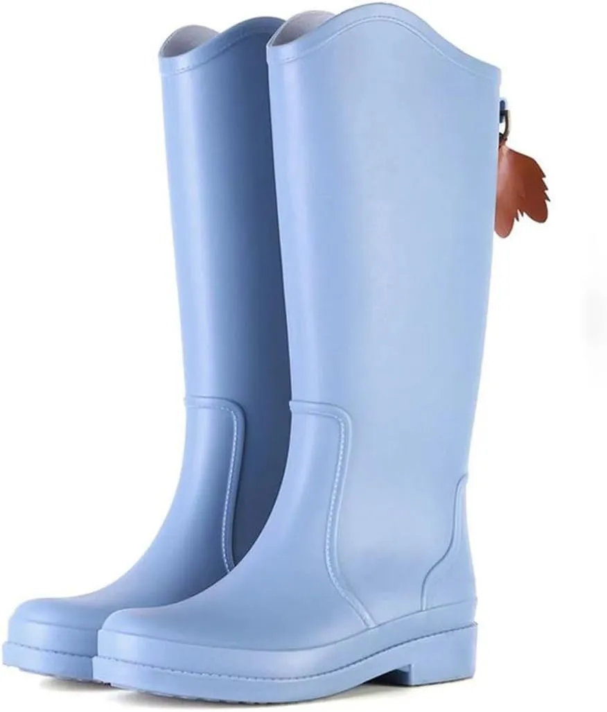 Women Rubber Rainboots Rain Boots Slip-On Rubber For Shoes Waterproof Non-Slip Wear-Resistant Water Boots