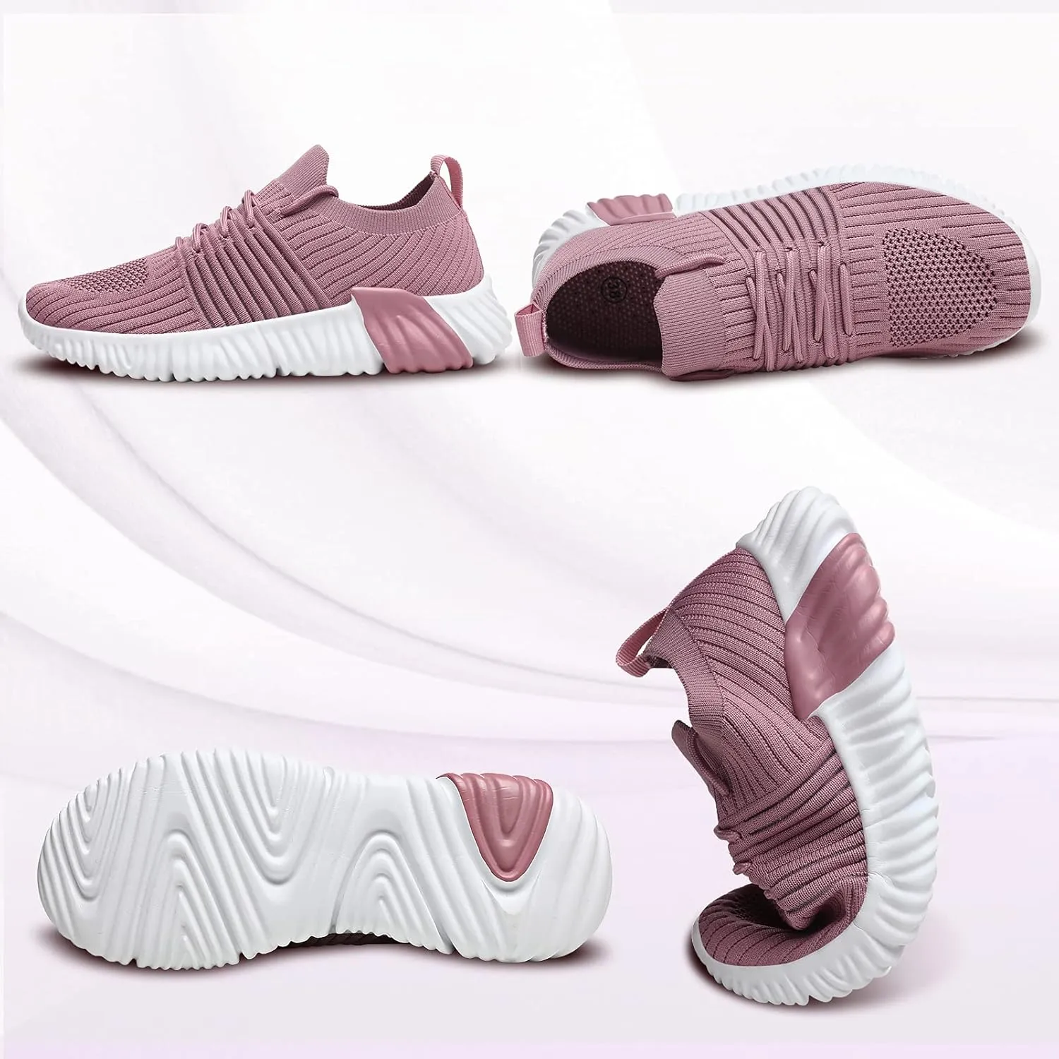 Women Slip On Comfort Shoes Walking Shoes Non Slip Running Shoes Breathable Lightweight Gym Golf Fashion Sneakers
