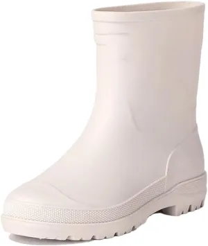 Women's Color Rain Boots Mid-Calf Rain Boots Waterproof And Non-Slip Outer Wear Gardening Work Shoes