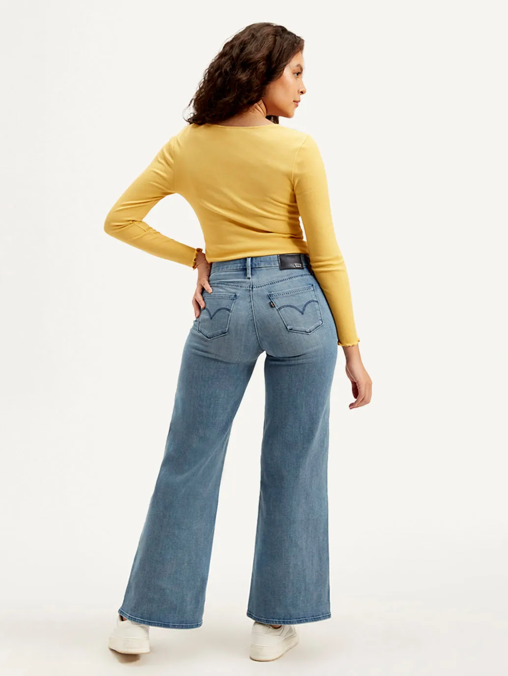 Women's Mid Rise Straight Fit Light Blue Jeans