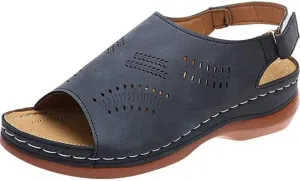 Women's Platform Wedges Sandals Wedge Ankle Strap Hollow Out with Orthopedic Arch Support Comfortable Round Toe Gladiator Outdoor Shoes Mules Walking Shoes