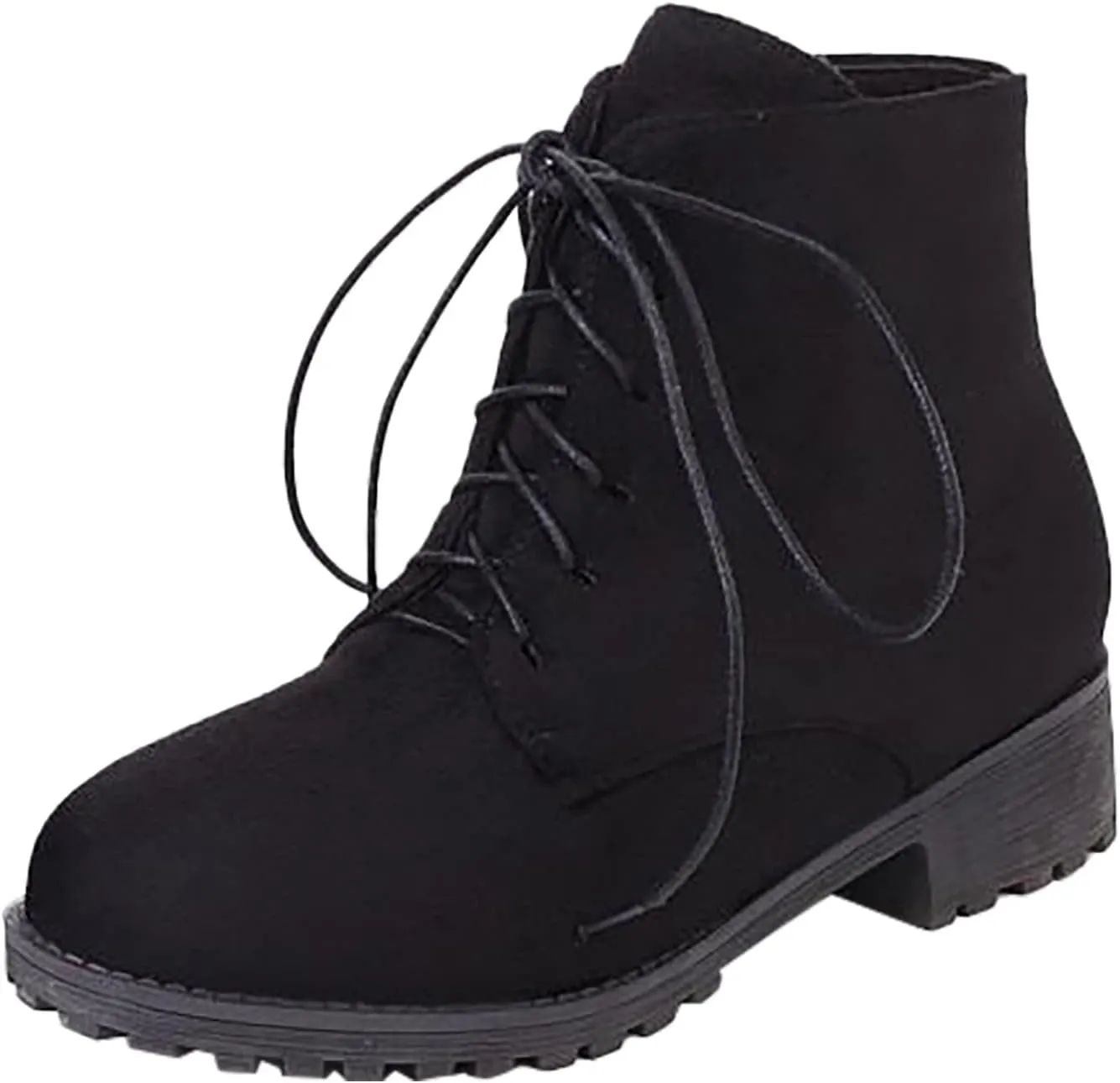 Womens Winter Boots Ankle Womens Booties Black Brown Boots for Women Pointed Toe Bootie for Women Comfy Soft Cover Heel Pointed Toe Mid Heel Slip On