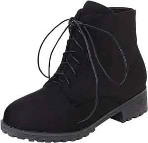 Womens Winter Boots Ankle Womens Booties Black Brown Boots for Women Pointed Toe Bootie for Women Comfy Soft Cover Heel Pointed Toe Mid Heel Slip On