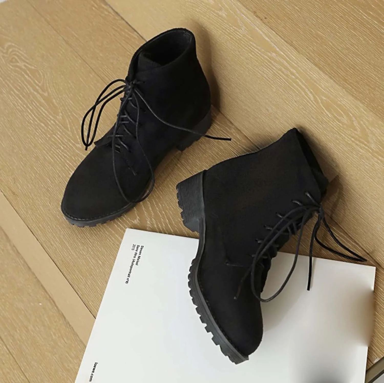 Womens Winter Boots Ankle Womens Booties Black Brown Boots for Women Pointed Toe Bootie for Women Comfy Soft Cover Heel Pointed Toe Mid Heel Slip On
