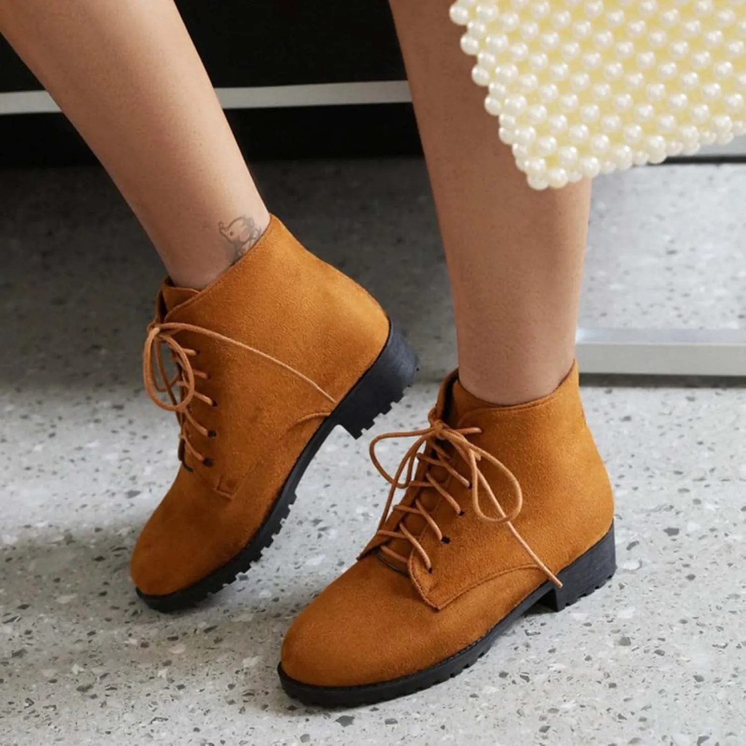 Womens Winter Boots Ankle Womens Booties Black Brown Boots for Women Pointed Toe Bootie for Women Comfy Soft Cover Heel Pointed Toe Mid Heel Slip On