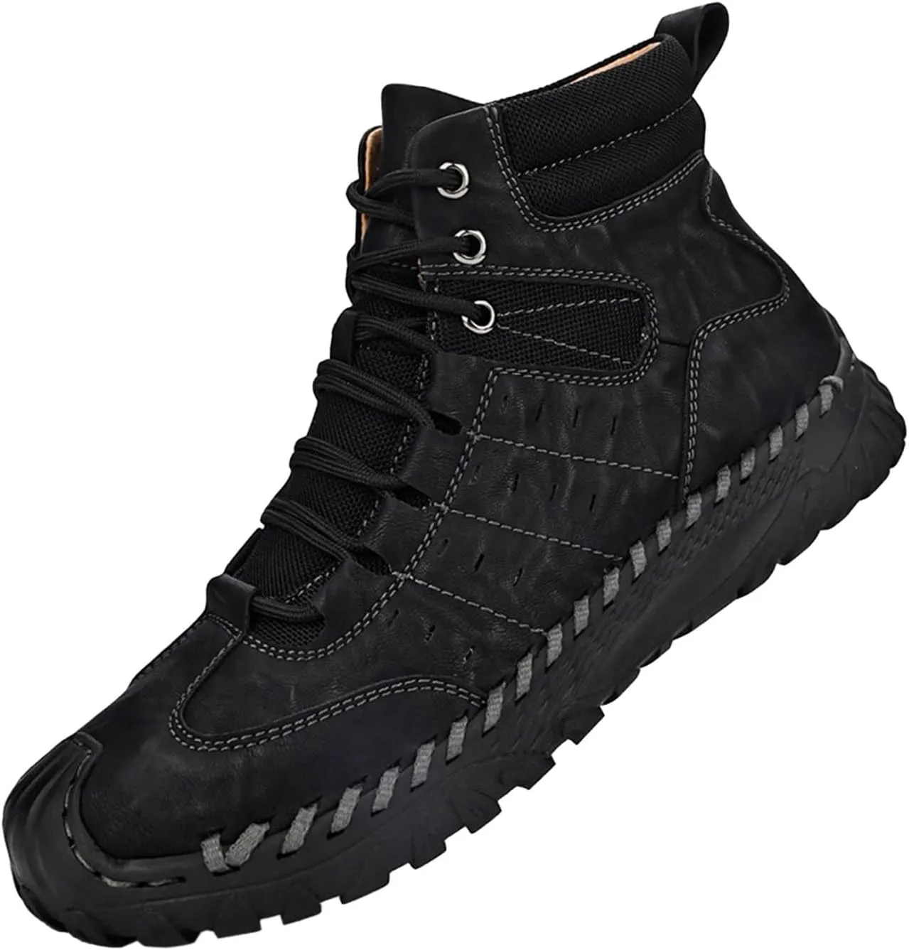 Work Boots for Men Composite Hiking Sneakers Boot with Comfort Working Shoes for Women Nonslip Mid Waterproof Outdoor Botas Lightweight Hike Grounded Footwear