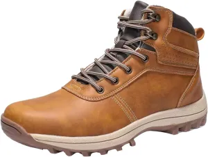 Work Boots for Men Slip On Hiking Sneakers Fur Lined Ankle Boot Womens Safety Shoes Slip On Waterproof Outdoor Shoes Lightweight Anti Slip Hike Grounded Footwear