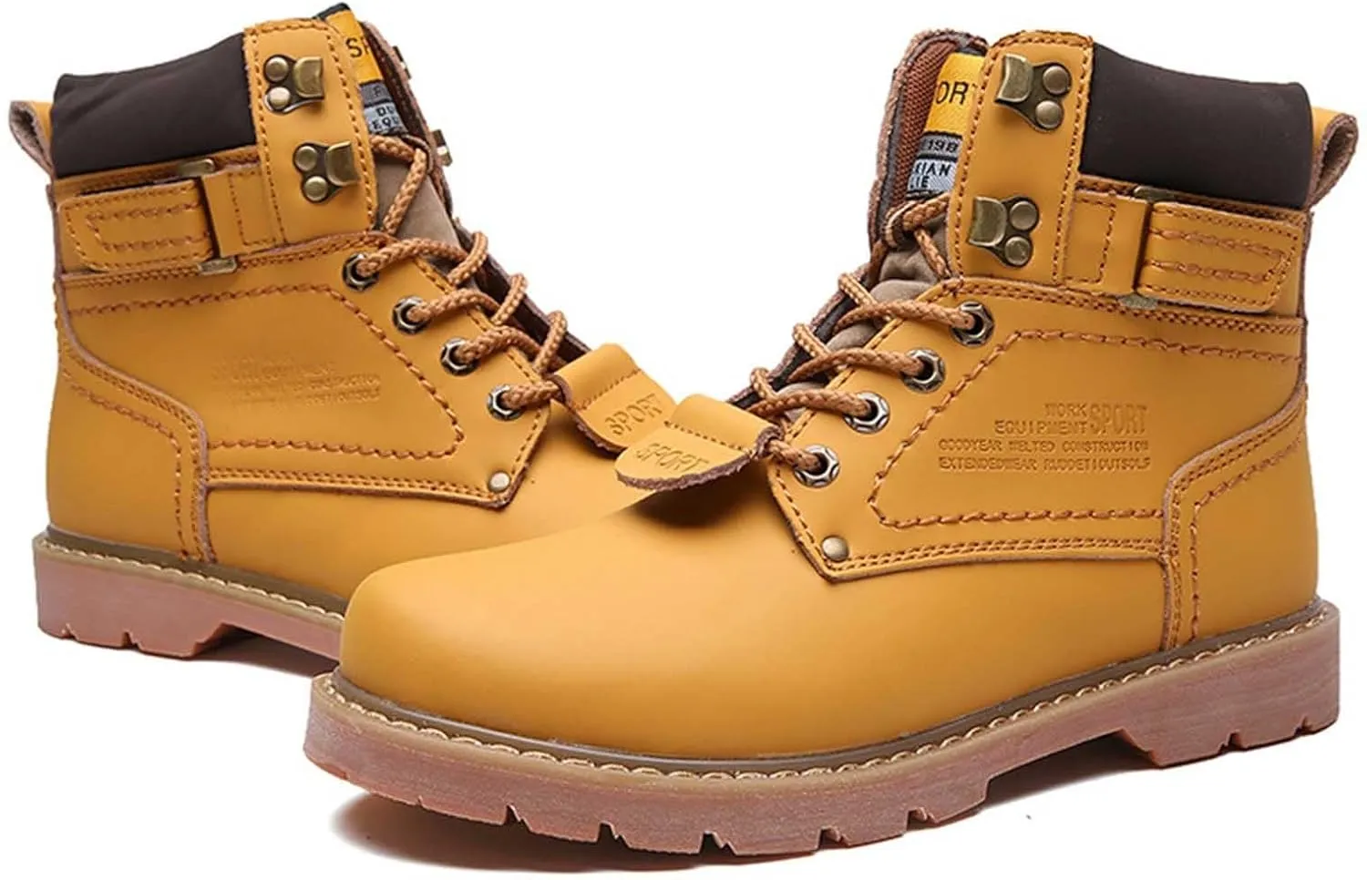 Work Boots for Men Waterproof Hiking Sneakers Ankle Booties Womens Safety Toe Shoes Slip On Platform Sneakers Indestructible Hike Grounded Footwear